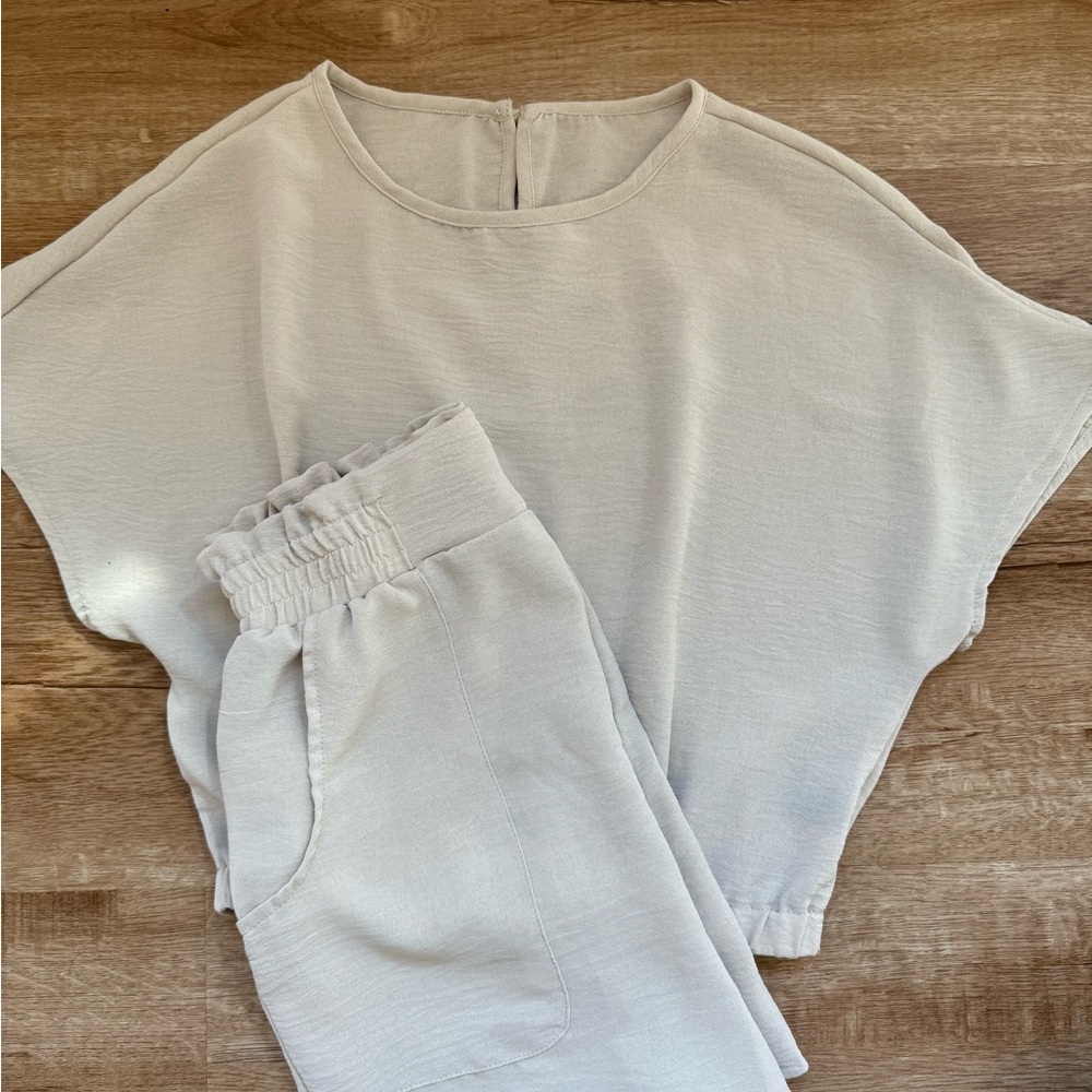 Cream Two-Piece Set - Picture 2 of 2